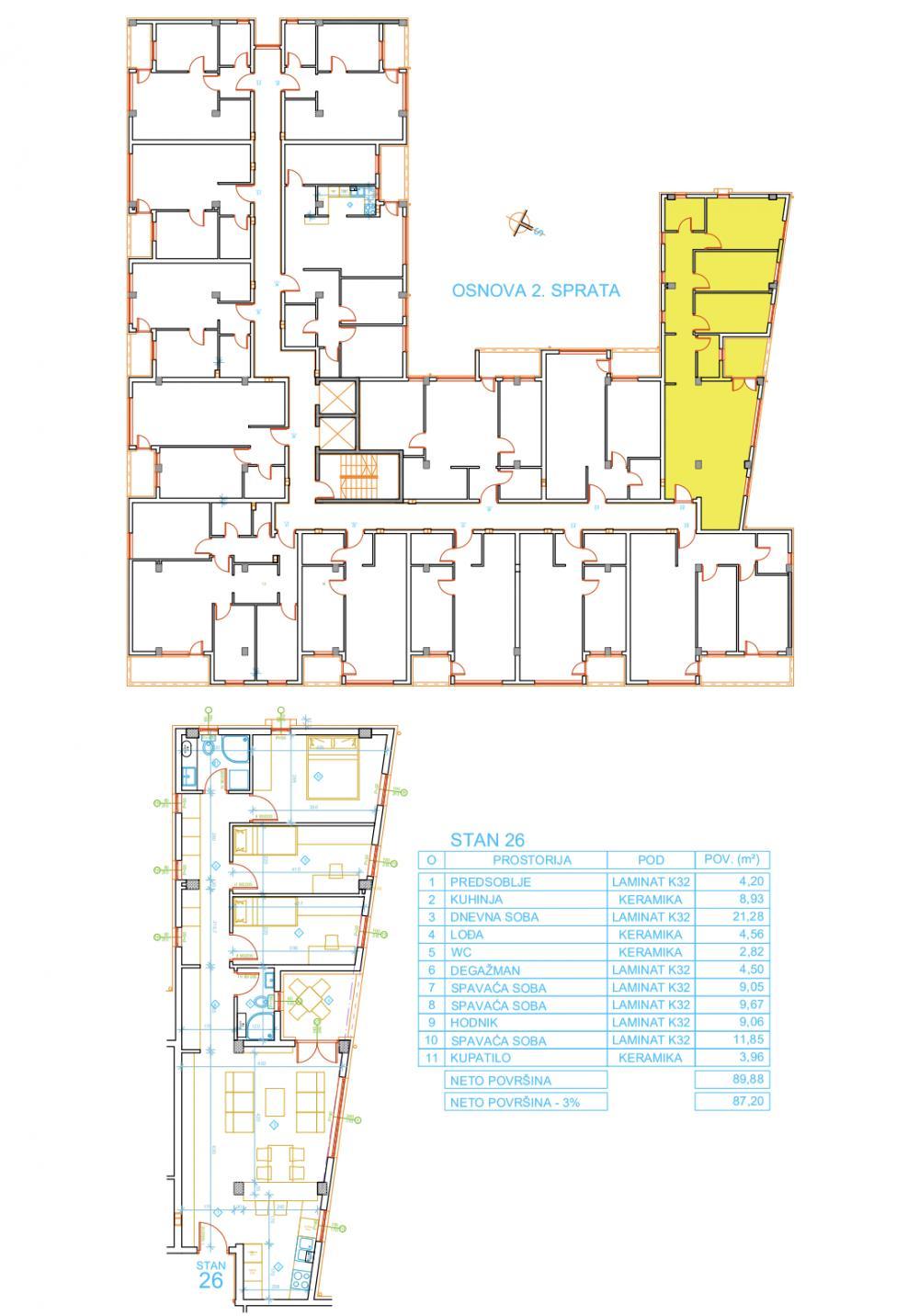 Glavna slika -Prodaja četvoroiposobnog stana, Palilula Niš, terasa, lift