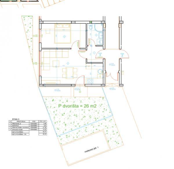 Glavna slika -Prodaja jednoiposobnog stana, Apelovac, u blizini Čaira Niš, terasa, lift