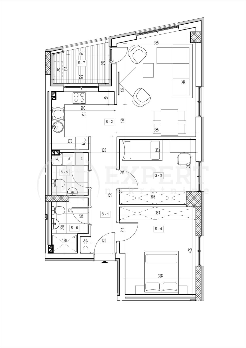 Slika 1 - Stan u zgradi, novogradnja, uknjižen, etažno grejanje, oglas ID p-014979