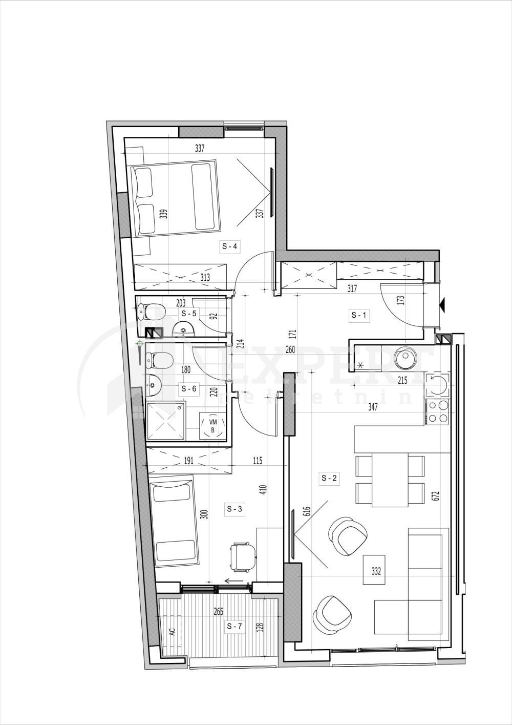 Glavna slika -Stan u zgradi, novogradnja, uknjižen, etažno grejanje, oglas ID p-014956