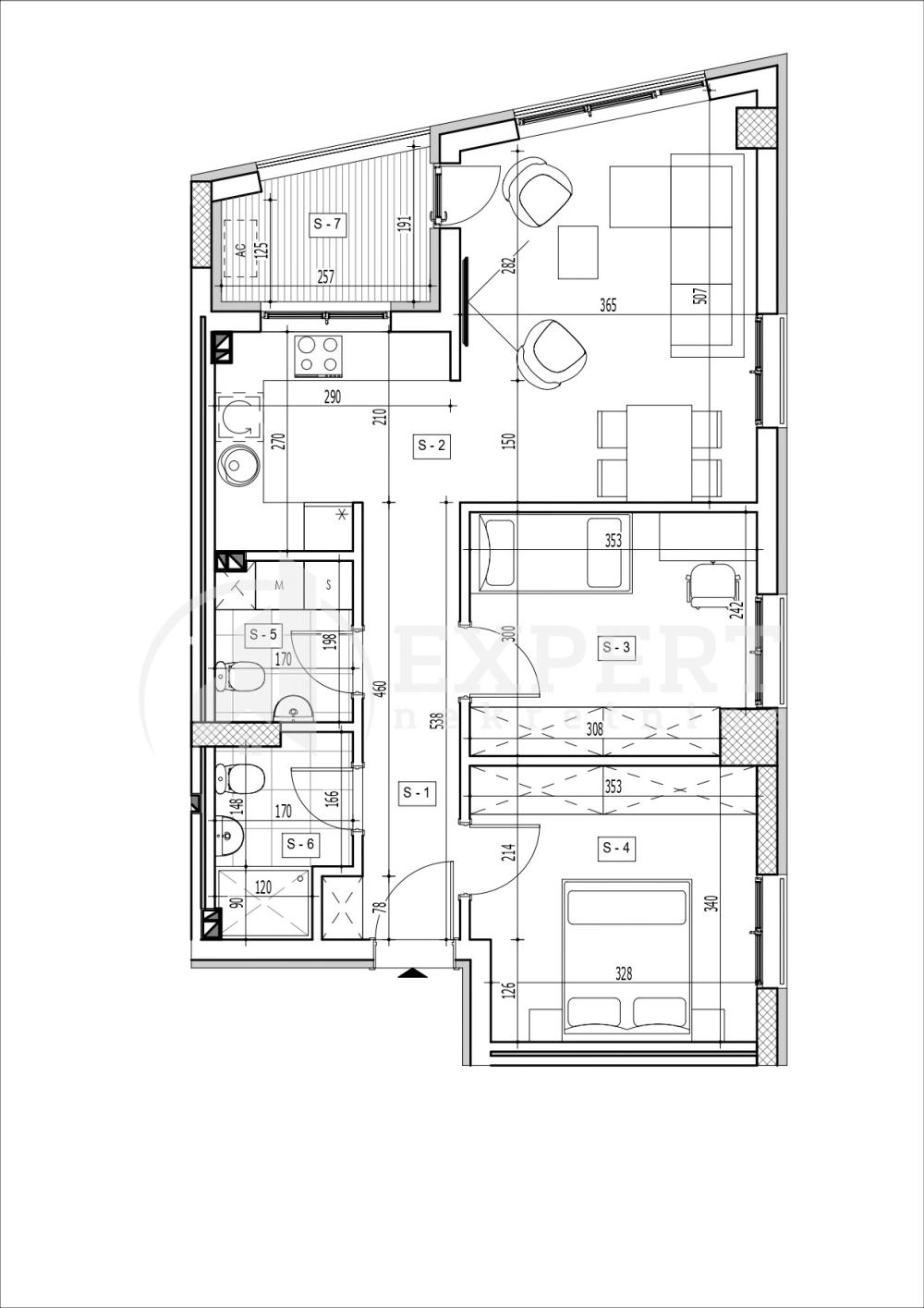 Slika 1 - Stan u zgradi, novogradnja, uknjižen, etažno grejanje, oglas ID p-014969