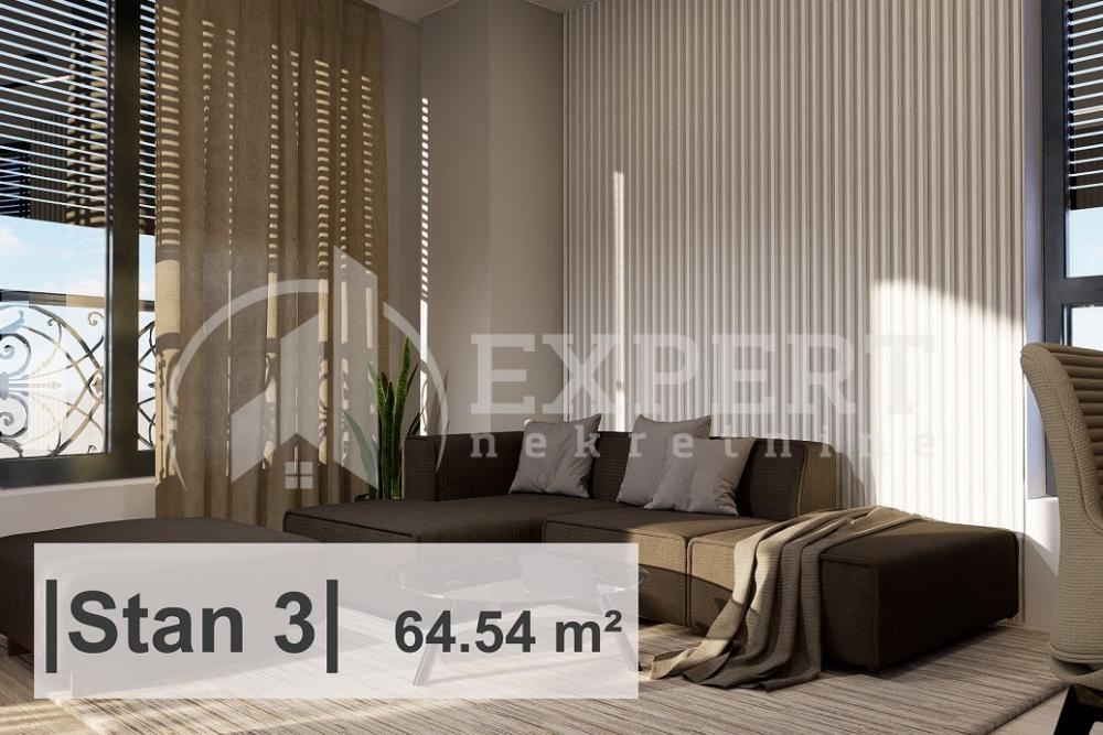 Slika 3 - Stan u zgradi, novogradnja, uknjižen, etažno grejanje, oglas ID p-014969