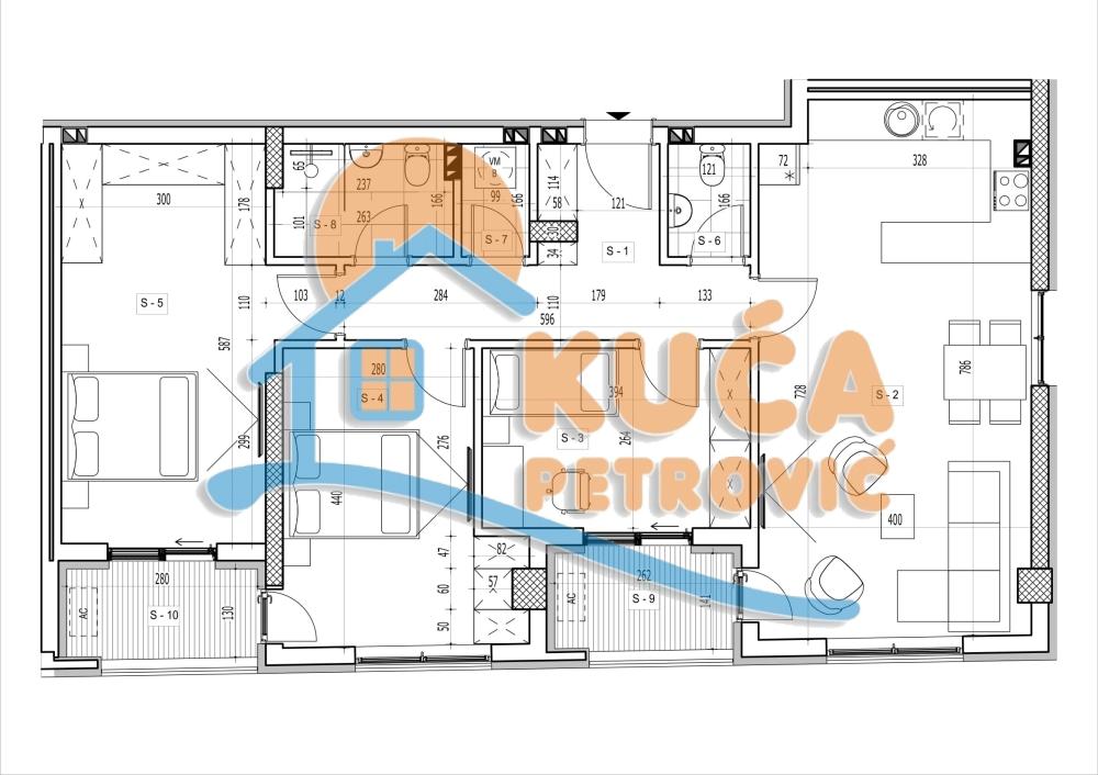 Slika 1 - Stan u zgradi, novogradnja, uknjižen, etažno grejanje, oglas ID p-014968