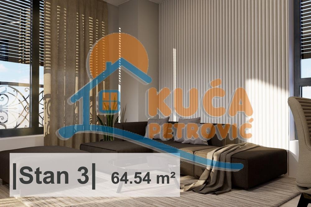 Slika 3 - Stan u zgradi, novogradnja, uknjižen, etažno grejanje, oglas ID p-014969