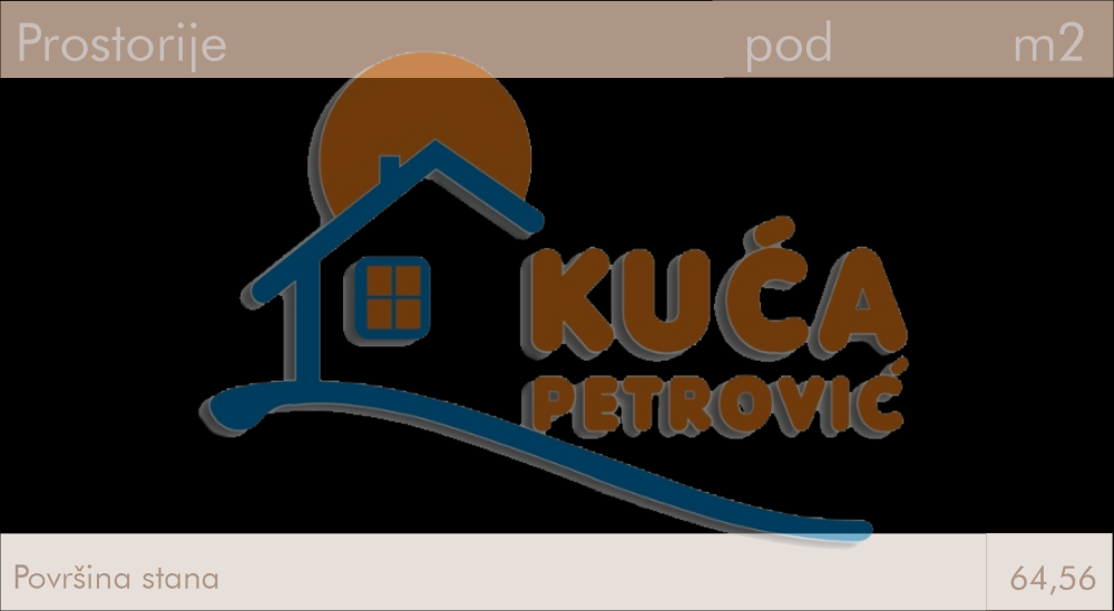 Slika 2 - Stan u zgradi, novogradnja, uknjižen, etažno grejanje, oglas ID p-015010