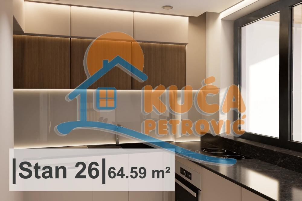 Slika 3 - Stan u zgradi, novogradnja, uknjižen, etažno grejanje, oglas ID p-015011