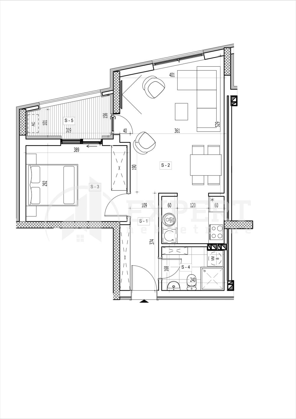 Slika 1 - Stan u zgradi, novogradnja, uknjižen, etažno grejanje, oglas ID p-015023