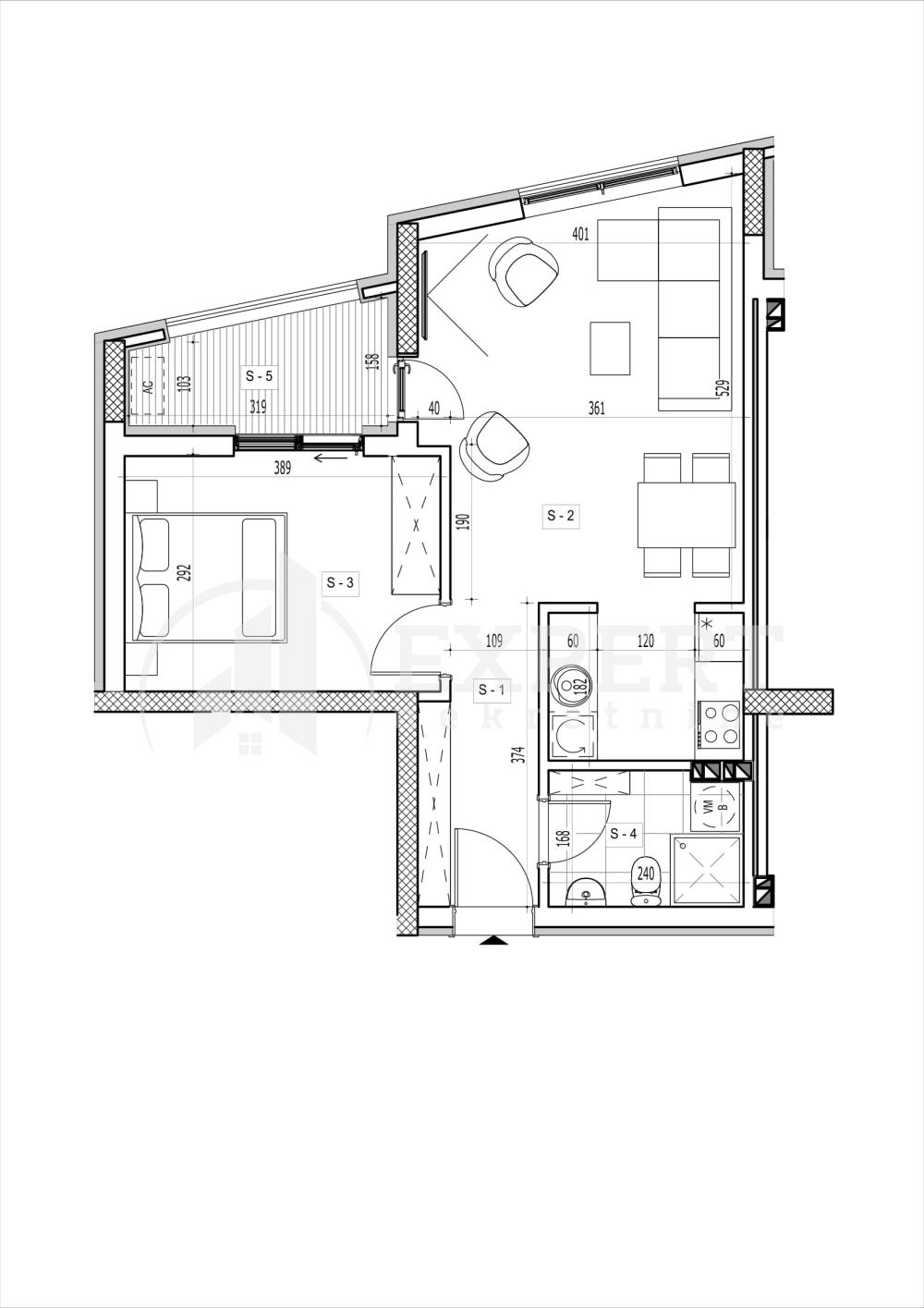 Slika 1 - Stan u zgradi, novogradnja, uknjižen, etažno grejanje, oglas ID p-015021