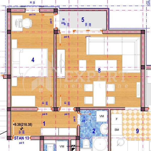 Slika 2 - Stan u zgradi, novogradnja, grejanje na struju, oglas ID p-014996
