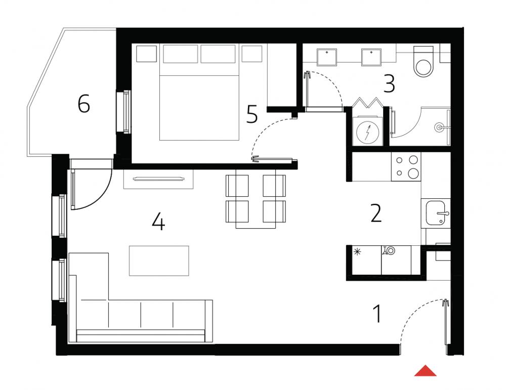 Slika 1 - Prodaja jednoiposobnog stana, U blizini Mokranjčeve Niš, terasa, lift