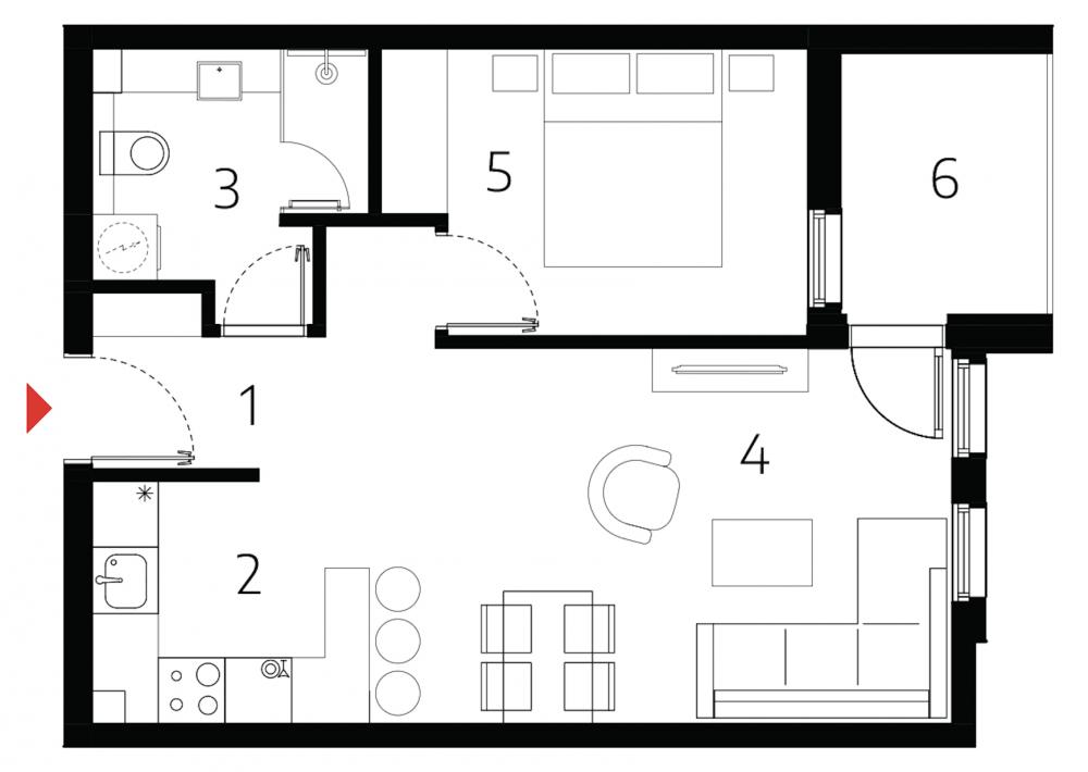 Slika 1 - Prodaja jednoiposobnog stana, U blizini Mokranjčeve Niš, terasa, lift