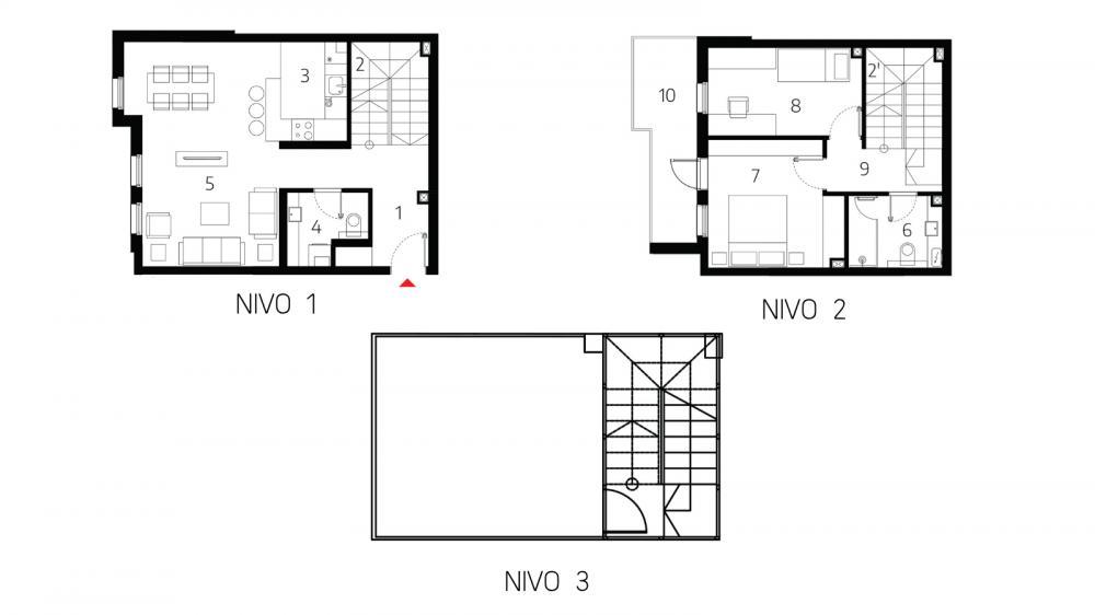 Glavna slika -Duplex stan sa dvorištem na krovu