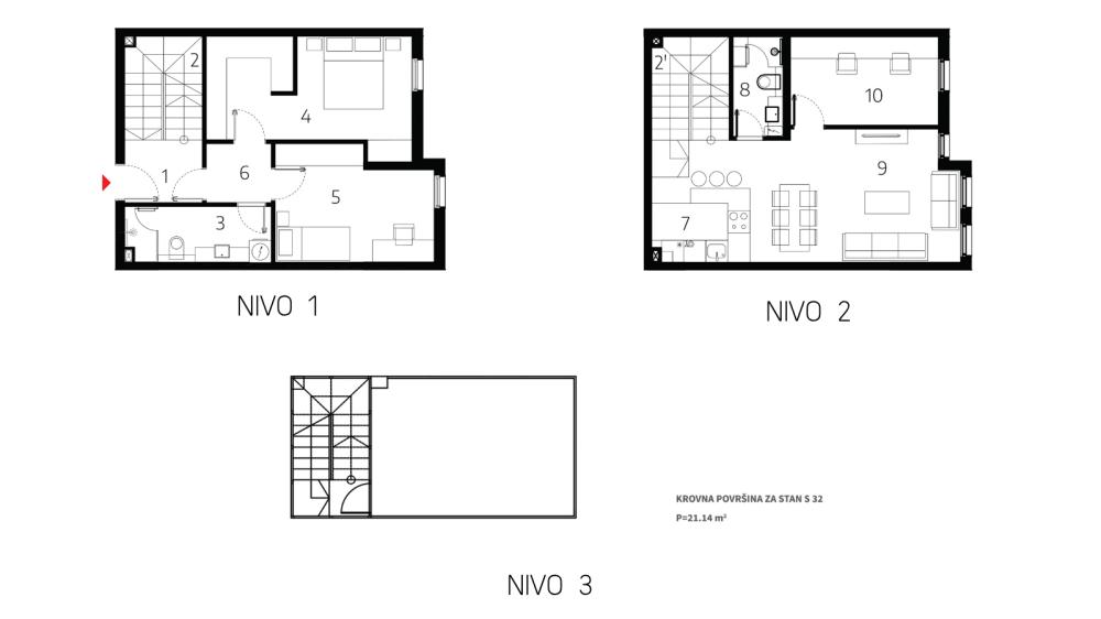 Glavna slika -Stan sa dvorištem, duplex, novogranja Palilula