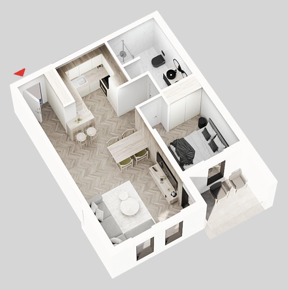 Glavna slika -Stan u zgradi, novogradnja, etažno grejanje, oglas ID 371122