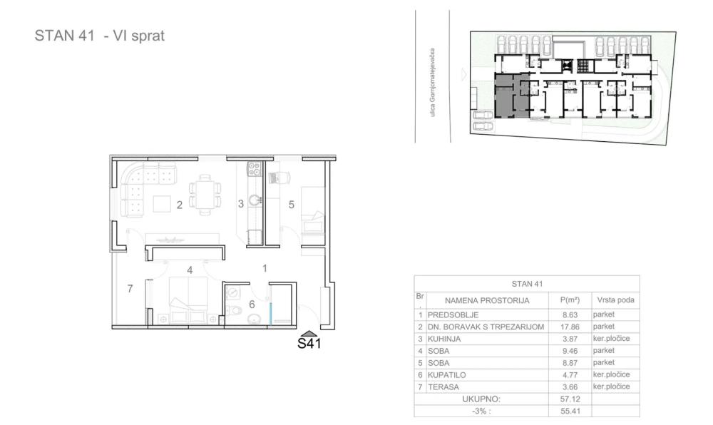 Glavna slika -2.5 stan, poslednji slobodan u zgradi na Panteleju