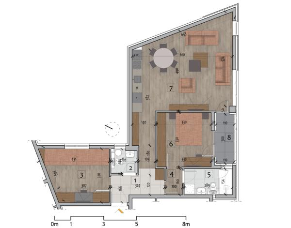 Glavna slika -Stan u zgradi, novogradnja, etažno grejanje, oglas ID 372500
