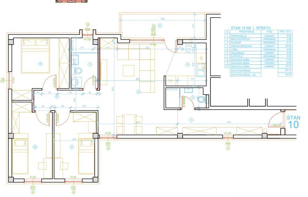 Glavna slika -Prodaja troiposobnog stana, Palilula Niš, terasa, lift