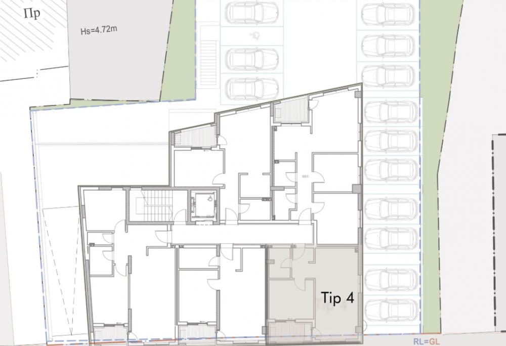 Slika 1 - Prodaja jednoiposobnog stana, Strogi centar, Marger Niš, terasa, lift