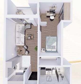 Slika 4 - Jednoiposoban stan u ekskluzivnoj stambeno-poslovnoj zgradi na Panteleju ID#7373