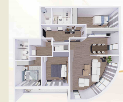 Slika 5 - Troiposoban stan u ekskluzivnoj stambeno-poslovnoj zgradi na Panteleju ID#7379