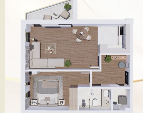 Slika 5 - Jednoiposoban stan u ekskluzivnoj stambeno-poslovnoj zgradi na Panteleju ID#7376